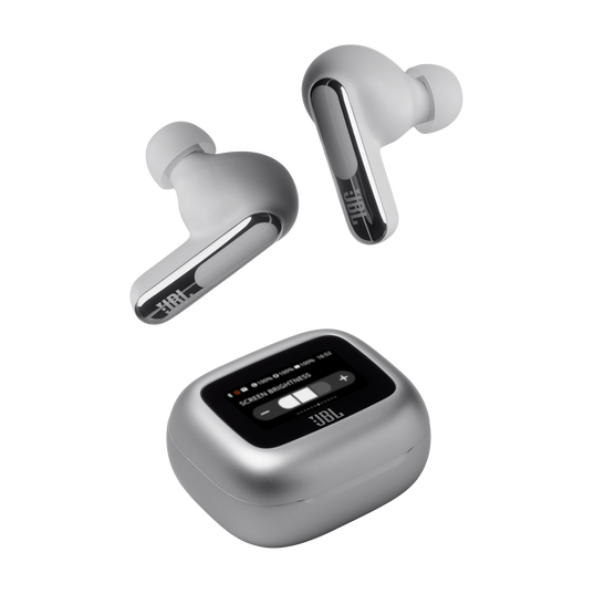 JBL Live Beam 3 - Silver - True wireless noise-cancelling closed-stick earbuds - Detailshot 7